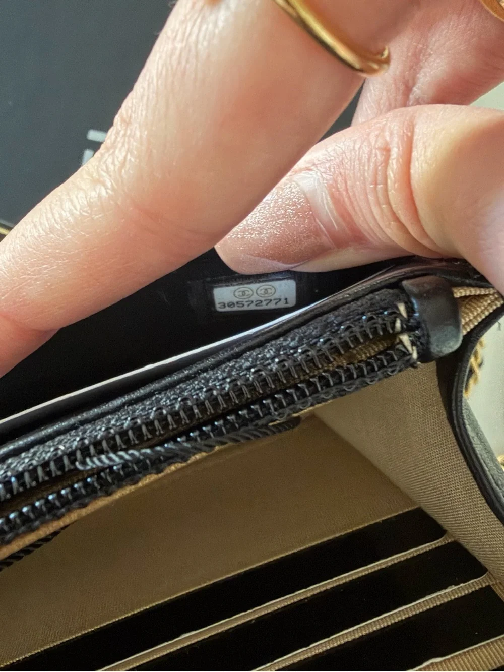 CHANEL Black Quilted Leather Crossbody with Gold CC